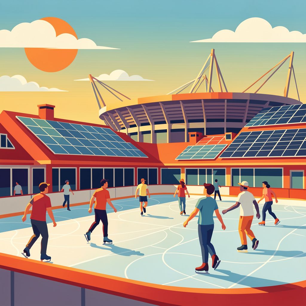 Amsterdam's Solar-Powered Ice Rink Turns Summer Sunshine Into a Skating Experience