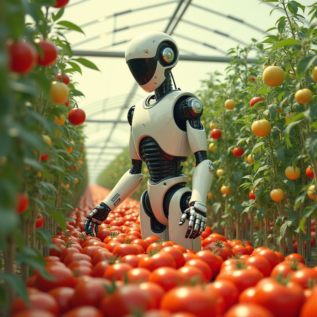 Japanese Robot Achieves 81% Success Rate in Smart Tomato Harvesting