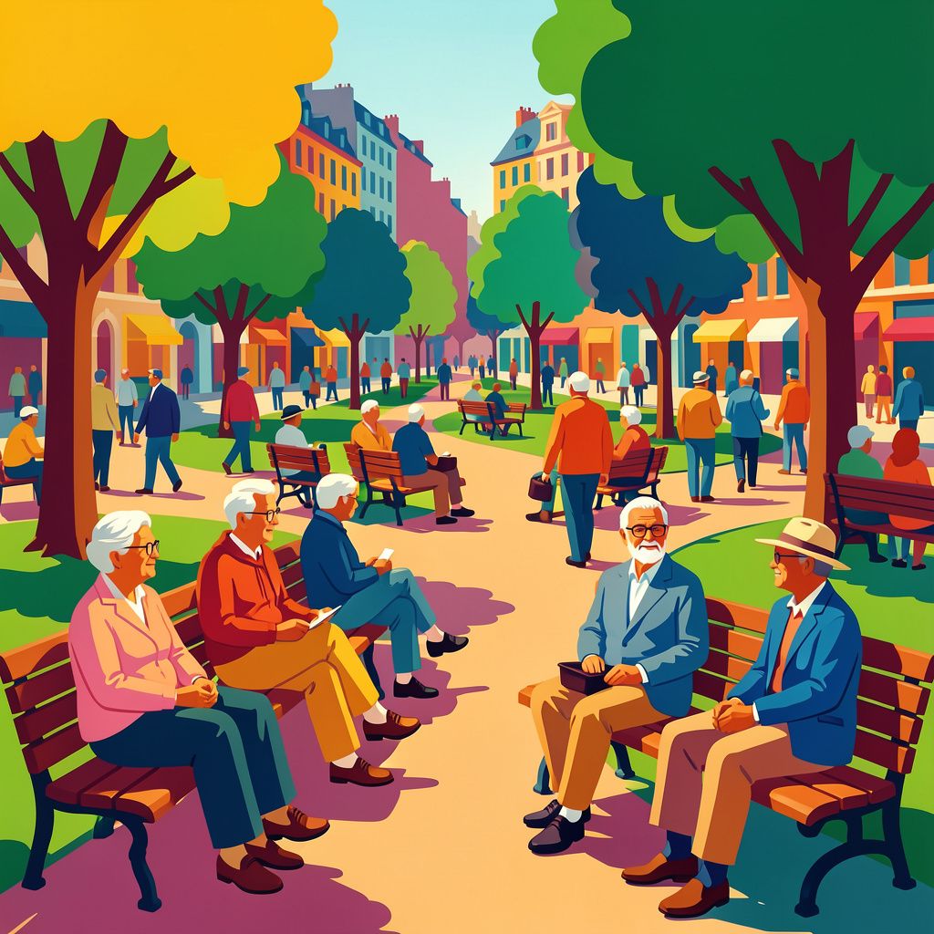 Why Older Adults Need Busy Public Spaces to Truly Relax