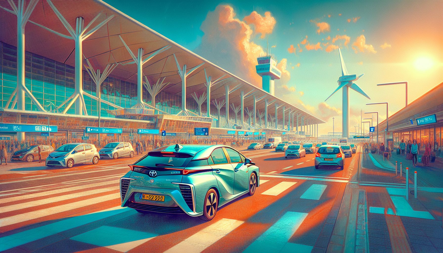 Hydrogen-Powered Toyota Mirai Debuts at Rotterdam Airport