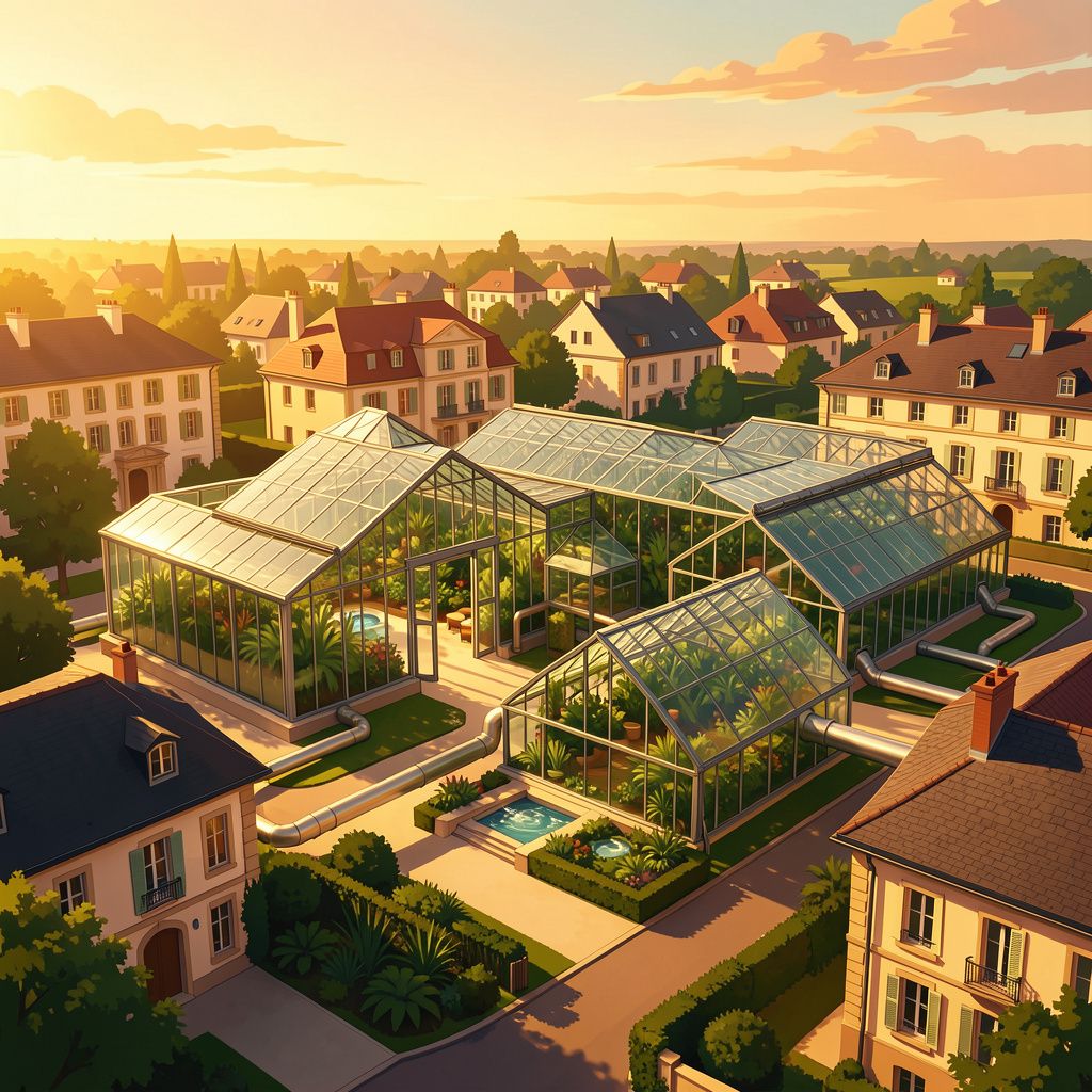 New Project Reimagines Greenhouses to Share Energy and Water with Nearby Homes
