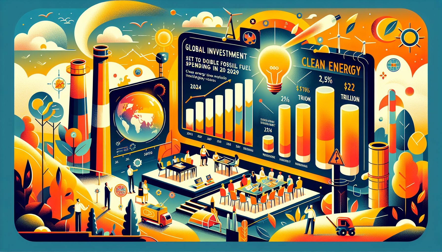 Global Investment in Clean Energy Set to Double Fossil Fuel Spending in 2024