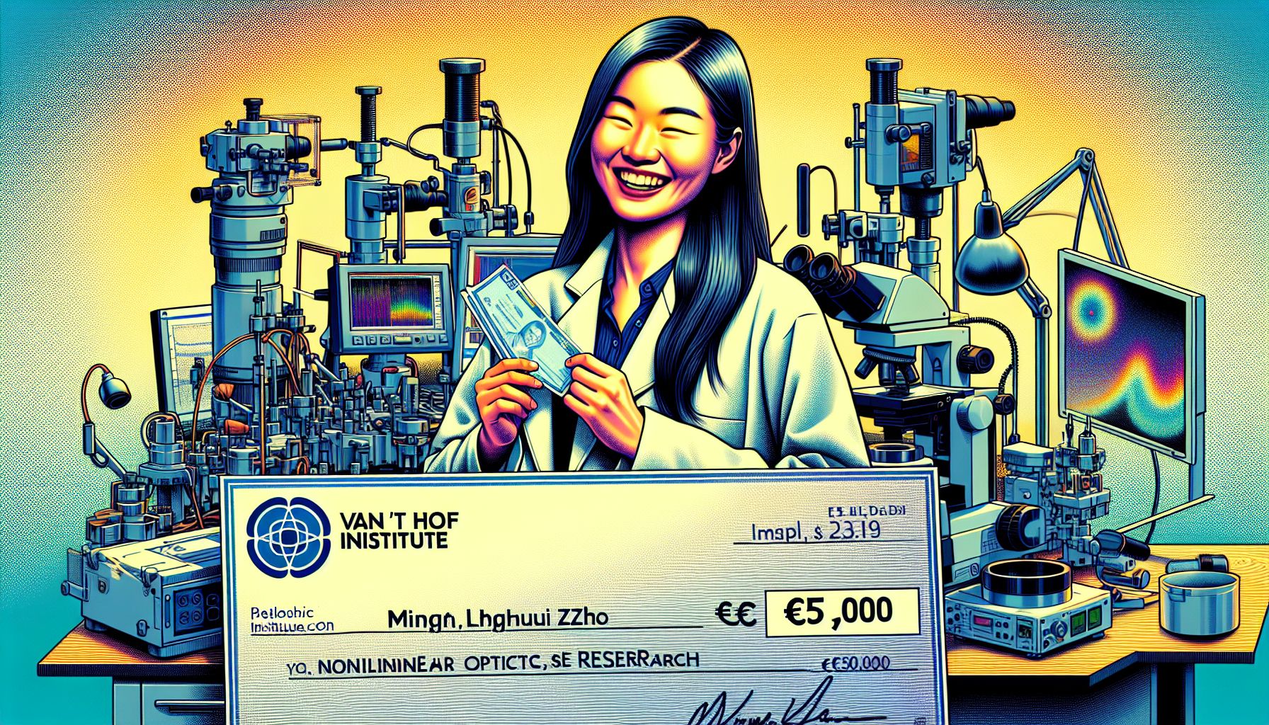 Minghui Zhou Receives €50,000 Grant for Organic Nonlinear Optics Research